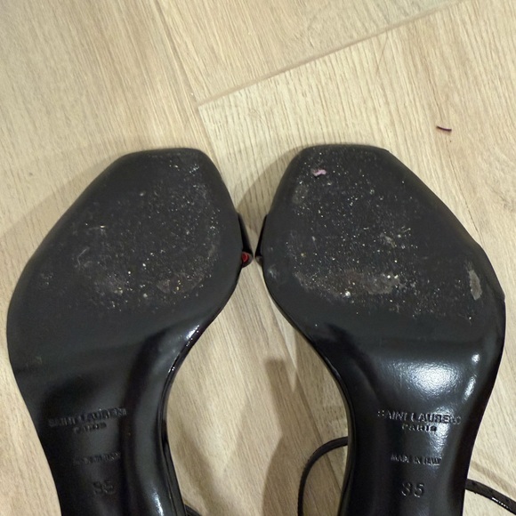 Saint Laurent Glossy Black Heels - Picture 6 of 7